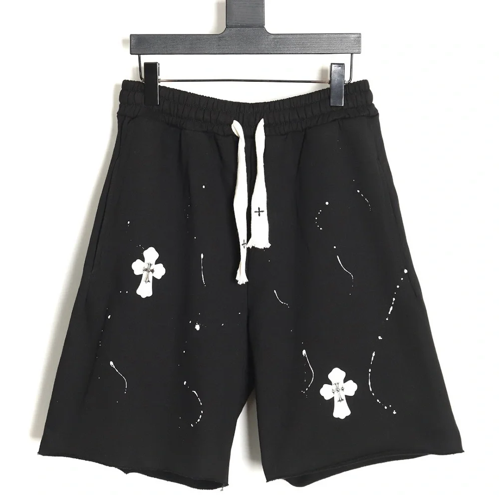 Chrome Hearts | Shorts | Chrome Hearts Inksplashed Shorts Black